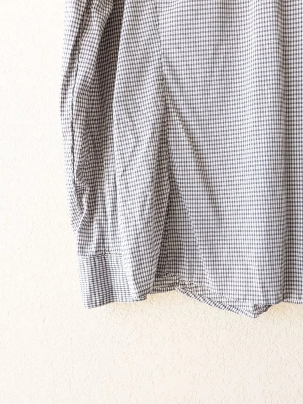 Banana Republic Soft Wash Gingham Shirt Mens L Granite Blue Cotton Button Down